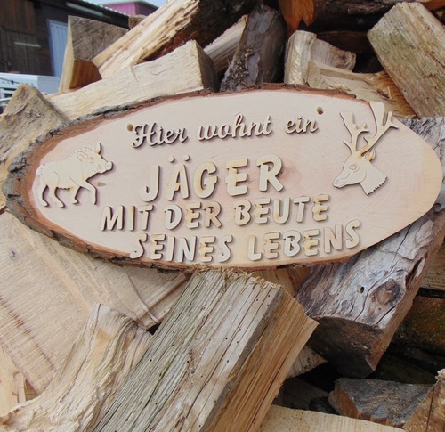 Jäger spruch schild holz - schild, und